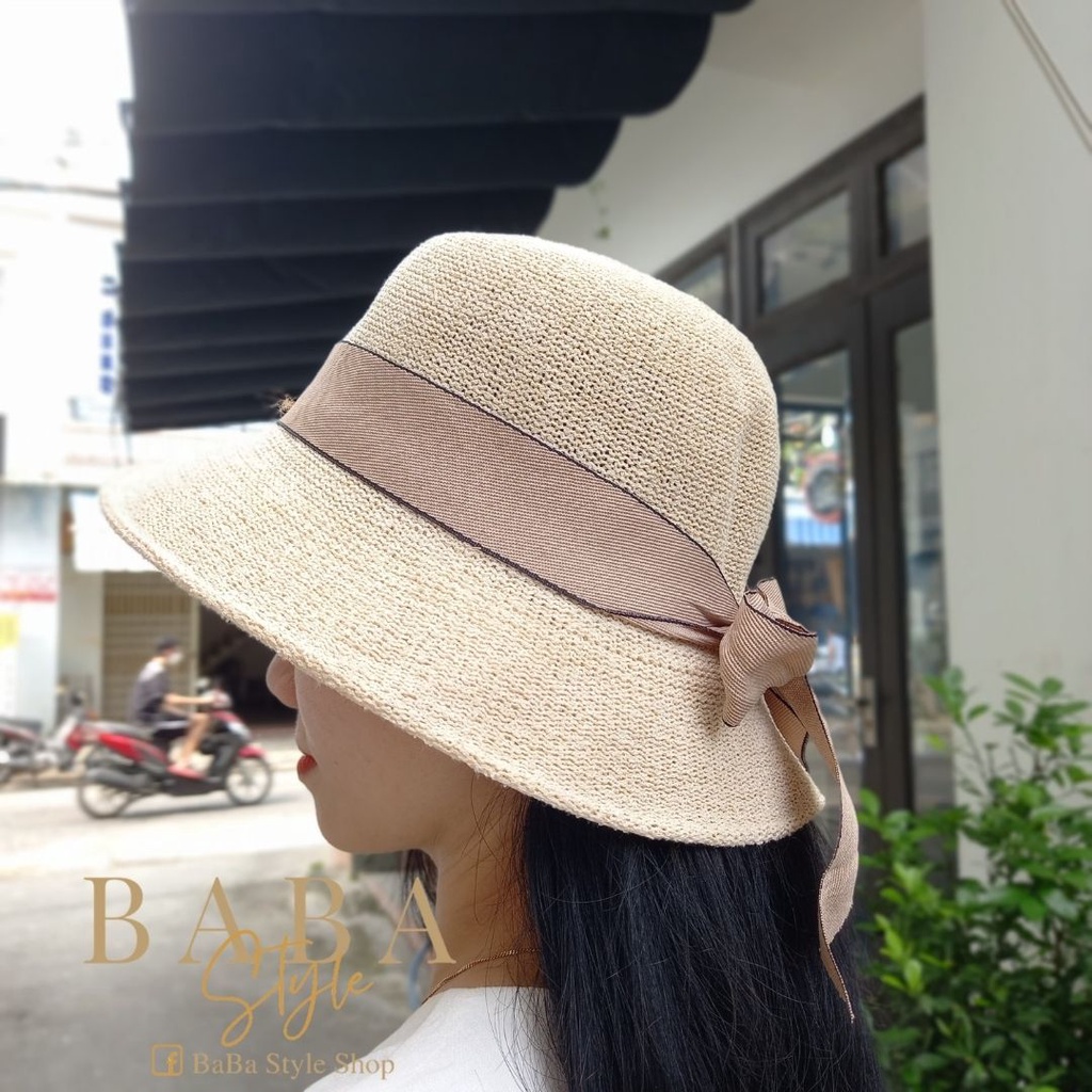Mũ Cói Nữ Thời Trang vành Nhỏ Phong Cách Hàn Quốc Không Mất Phom Dễ Gấp Gọn Thân Thiện Môi Trường
