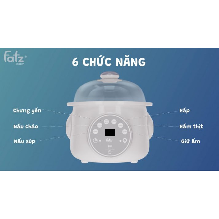 [chính hãng]Nồi Hầm Cách Thuỷ 2 Tầng Thông Minh 1L Fatzbaby FB9110