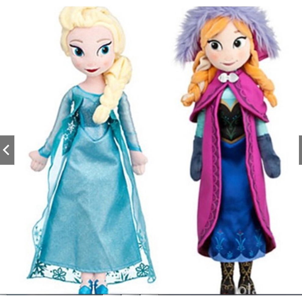 Búp Bê Nhồi Bông Hình Công Chúa Elsa Và Anna Trong Phim Frozen Cao 40cm 50cm