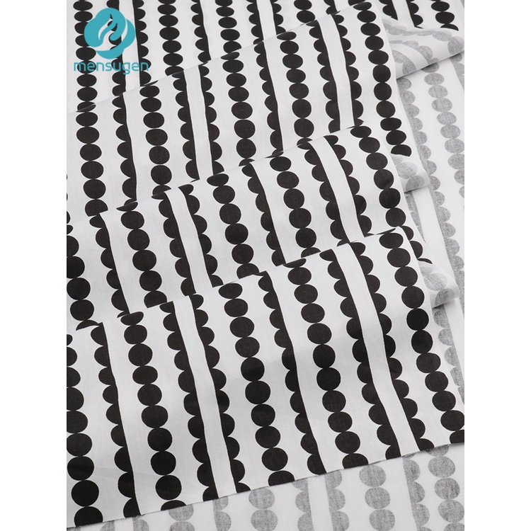 Vải cotton 160cm / 60 '' Màu Trắng Đen Cho Bé