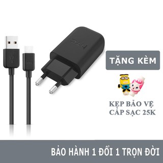 Bộ Sạc HTC zin 100% theo máy hỗ trợ sạc nhanh Quick Charge 3.0 + Tặng kẹp bảo vệ cáp sạc