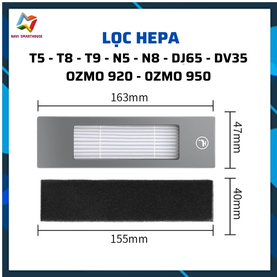 Phụ kiện robot Ecovacs Deebot T8 Aivi, Power, Max, T8 Aivi Plus, N8 Pro, N10 khăn,chổi cạnh,chổi chính,chổi giữa,lọc bụi