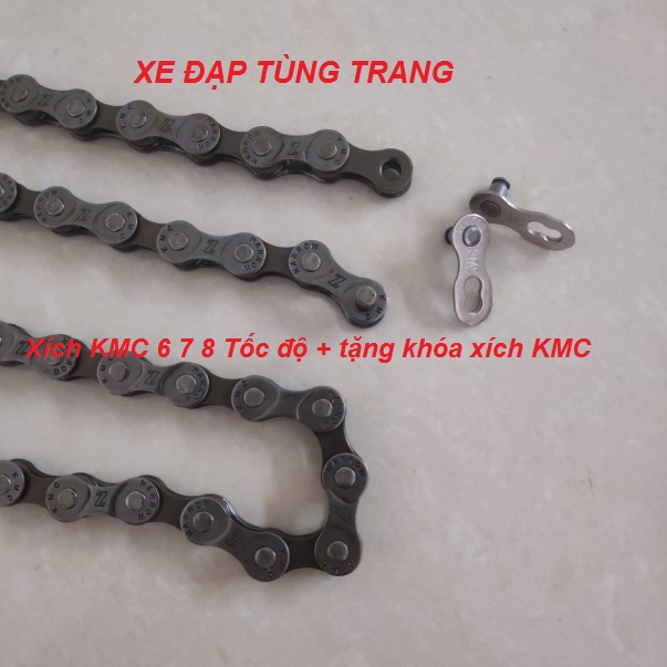Xích / sên XE ĐẠP KMC Z51 + khóa KMC / Nguyên bản sản xuất tại nhà máy Đài Loan . Cực bền