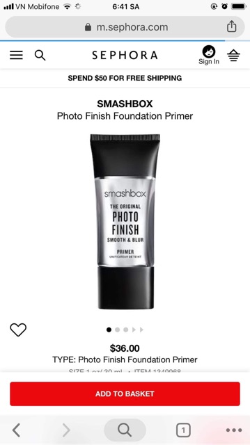 Kem lót kiểm dầu Smashbox Photo Finish