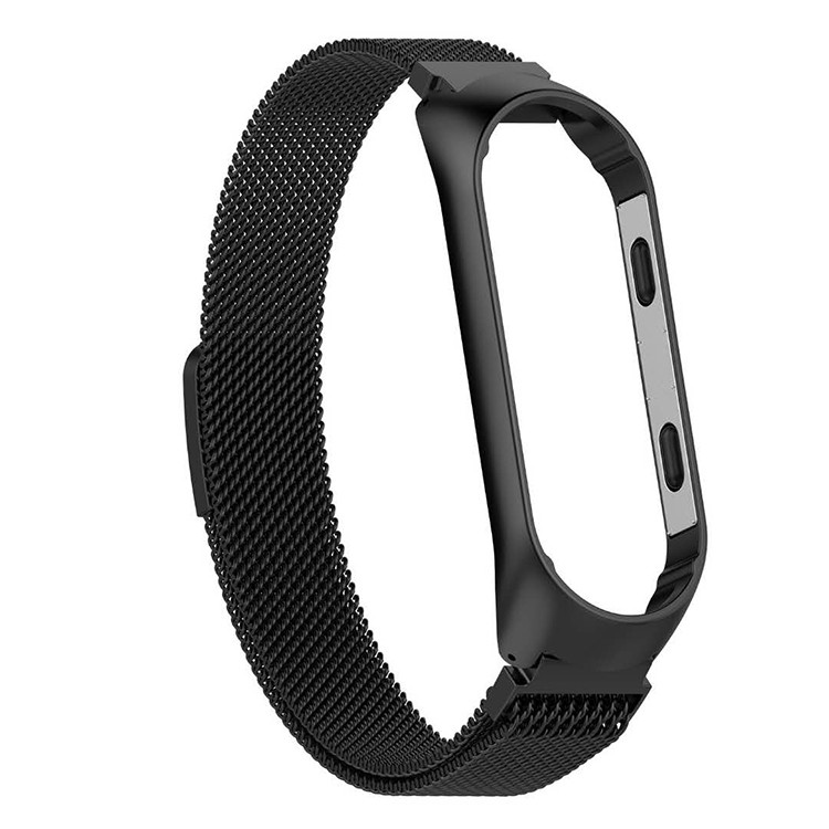 Dây đeo inox JANSIN phong cách Milan thích hợp cho đồng hồ thông minh Xiaomi Mi Band 8 7 6 5 4 miband8