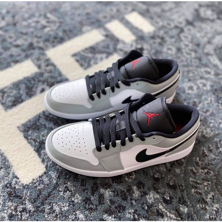 Giày Sneaker Nam Nữ Giá Rẻ, Giày Thể Thao Nike Air Jordan 1 Xám Low, JD1 Cổ Thấp Gót Đỏ Da Cao Cấp Thoáng Khí | WebRaoVat - webraovat.net.vn