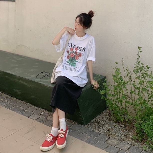 Áo thun tay lỡ unisex Homies ROSE