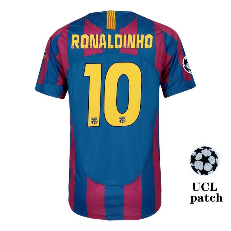 Áo Thun Bóng Đá Đội Tuyển Barcelona O-O 2005-06 Phong Cách Retro