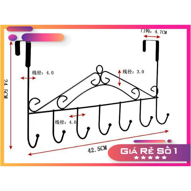 [ SIÊU KHUYẾN MẠI ] Móc treo đồ sau cửa tiện dụng.