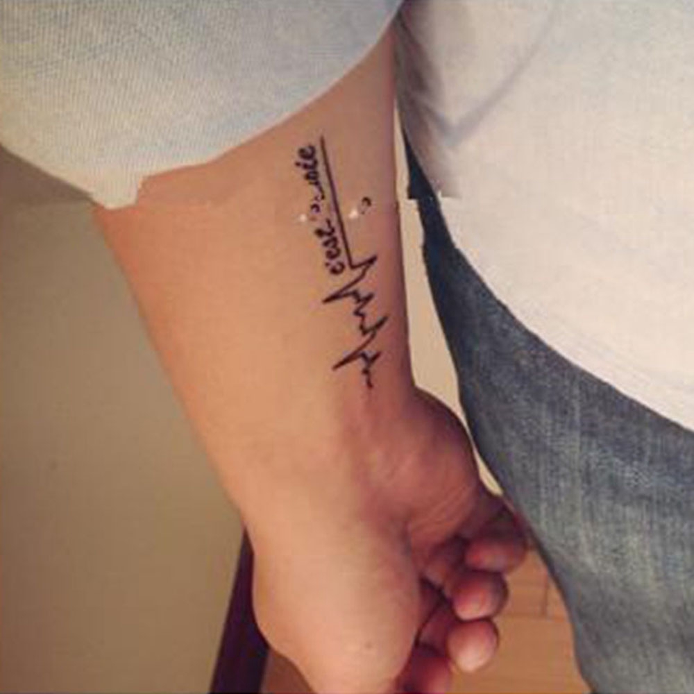 Bộ 2 tấm hình xăm giả tạm thời chống thấm nước sành điệu cho nam và nữ