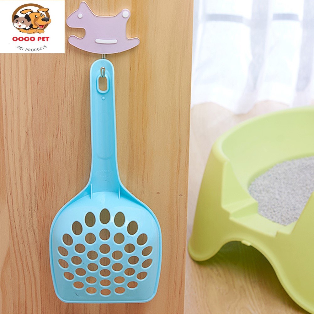 Xẻng Xúc Cát Lỗ Tròn Vệ Sinh Cho Chó Mèo - Xẻng Hốt Cát Dọn Phân Cho Mèo