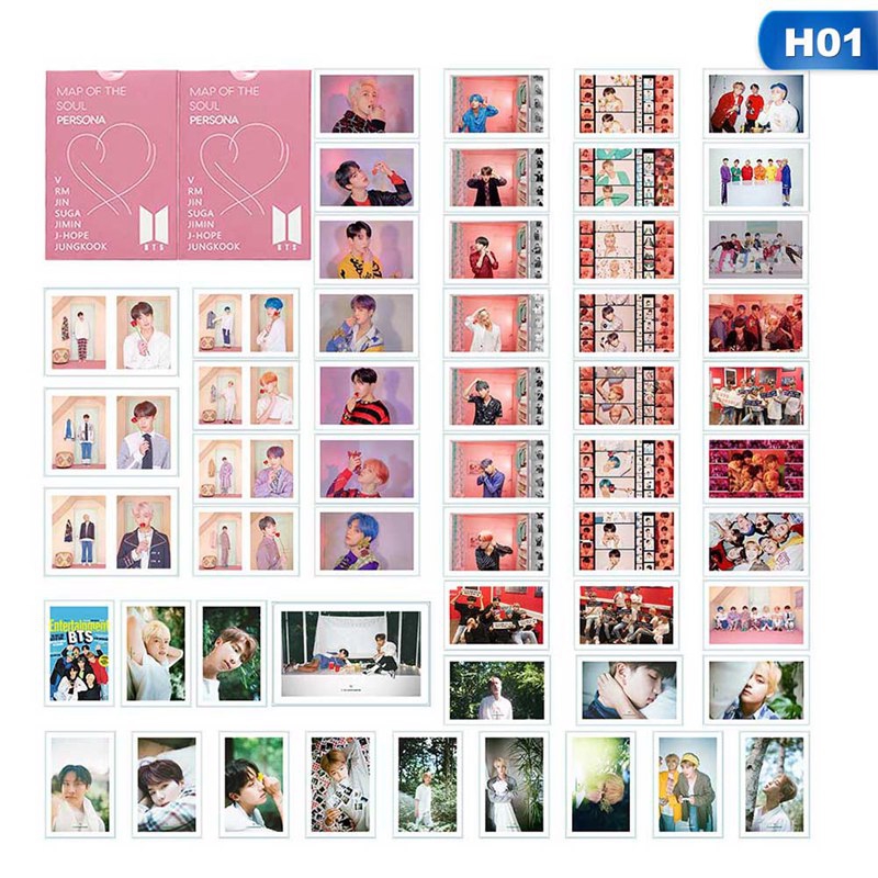 Hộp 54 tấm thẻ ảnh nhóm nhạc Kpop BTS