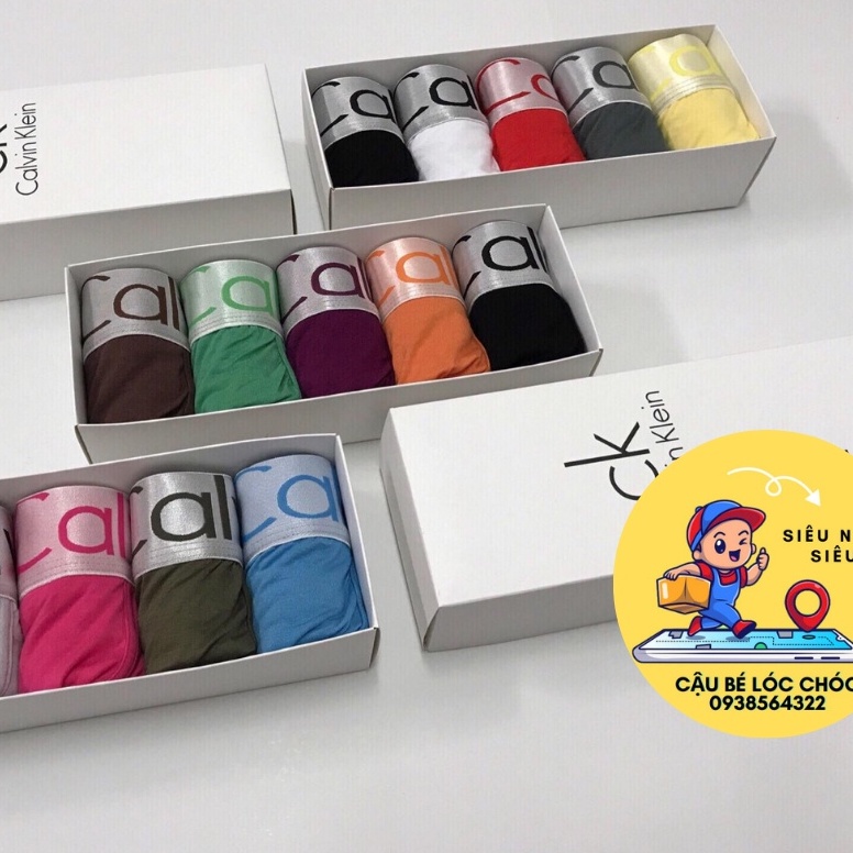 [ SIÊU RẺ ] QUẦN LÓT NAM BOXER CK ĐAI BẠC COTTON SIÊU MÁT