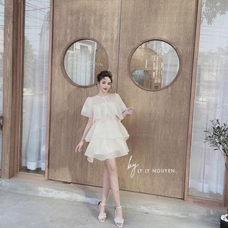 VÁY LỤA TƠ BÈO 2 TẦNG