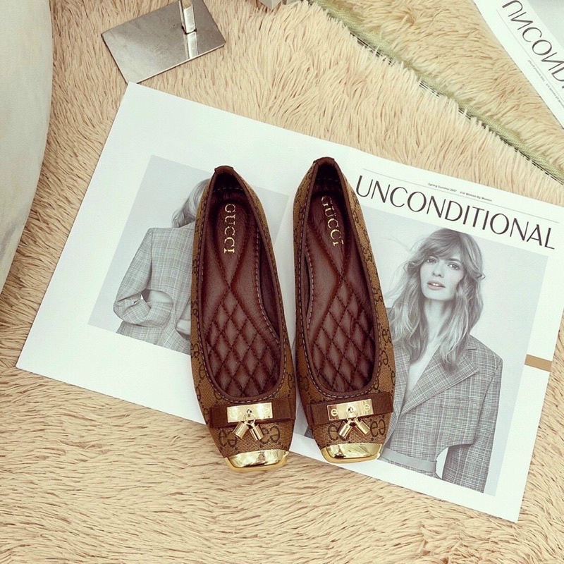 Giày Búp Bê Khoá Lắc Siêu Sang Chảnh Êm Xịn