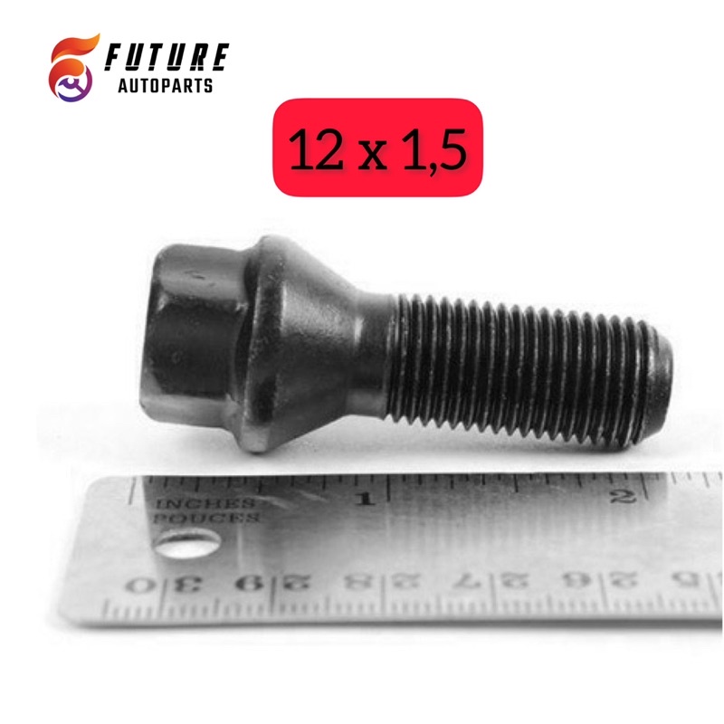 Ốc bánh xe, ê cu lốp màu đen cho xe hơi BMW  - Future Autoparts