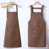 ONLY HOUSE Tạp Dề Vải Poly cotton canvas Phối Cổ Yếm Tiện Dụng Cho Bồi Bàn