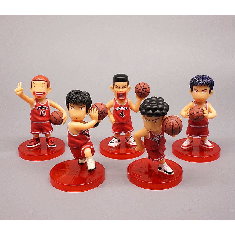 COMBO 5 NHÂN VẬT mô hình Slam Dunk đội bóng rổ honoko sakugari chibi figure anime slam dunk cao thủ bóng rổ