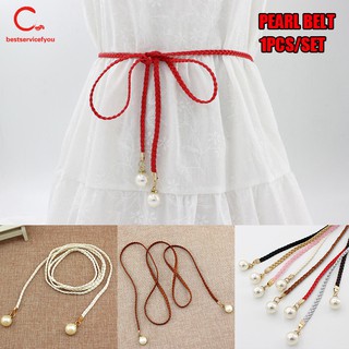 Thắt lưng đính ngọc trai giả thời trang cho nữ