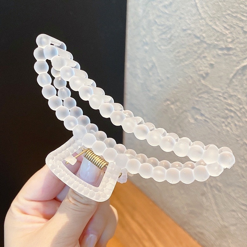 Kẹp Tóc Càng Cua Nhựa Acrylic Trong Suốt Cỡ Lớn Kiểu Hàn Quốc Cho Nữ