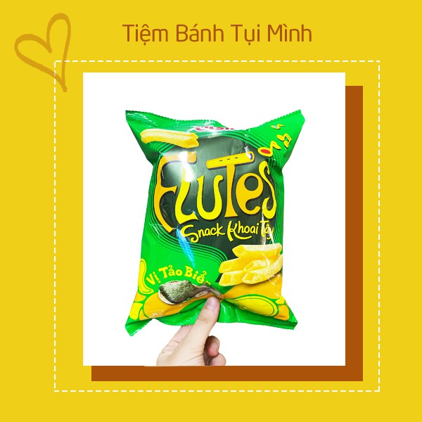 Bánh snack Oishi Flutes Khoai Tây Tảo biển 40g