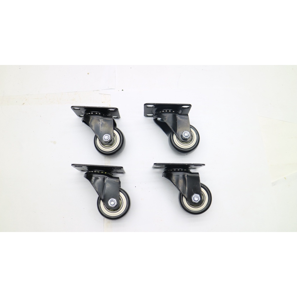[RẺ VÔ ĐỊCH] Bộ 4 bánh xe đẩy hàng xoay 360 độ, có khóa chống xoay chống trượt loại 4cm nhóm màu viền đen