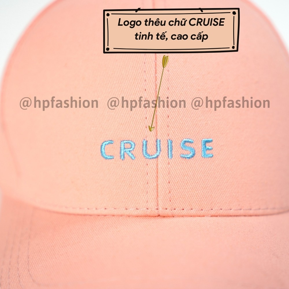 Mũ lưỡi trai ❤️ Nón kết thêu chữ CRUISE chất kaki cao cấp form unisex nam nữ N17