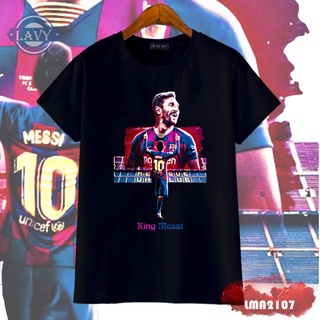 Áo thun nam cổ tròn in hình Messi, áo phông unisex nam nữ vải cotton co giãn chất lượng cao | LMA2107-TD01