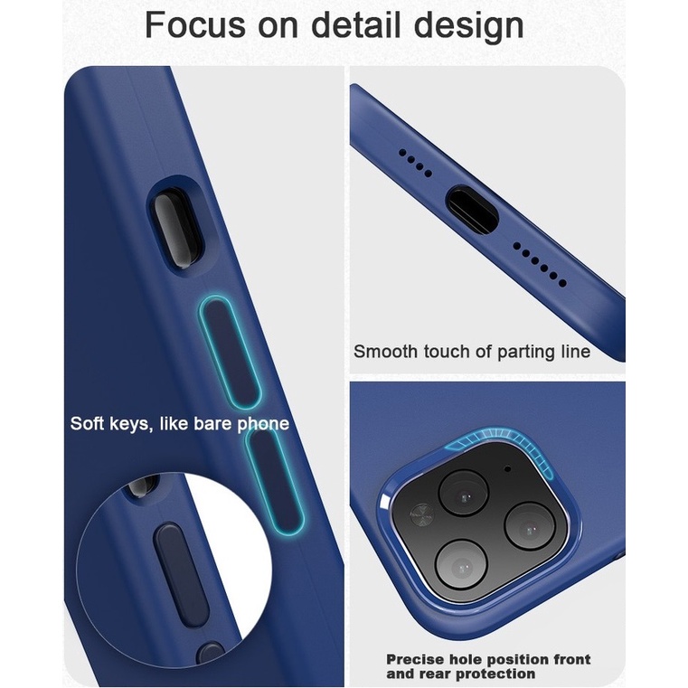 Ốp Điện Thoại Silicon Từ Tính Màu Trơn Cho IPhone 12 13 Pro Max