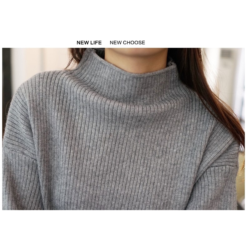 Women Sweater Winter Turtleneck Loose Knitted Pullovers Sweaters Jumper Tops | BigBuy360 - bigbuy360.vn