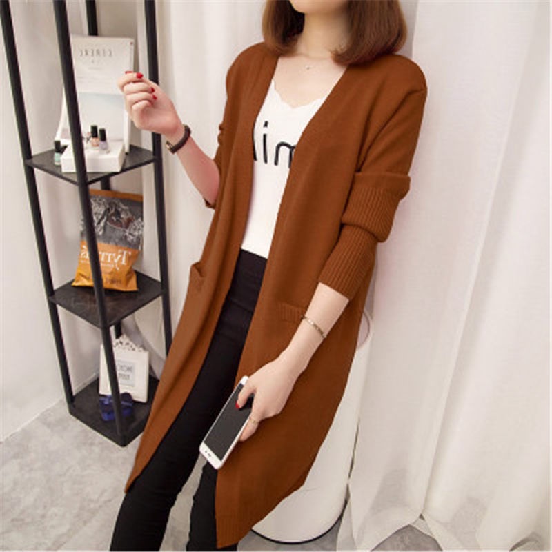 Áo Khoác cardigan Dệt Kim Dáng Rộng Thời Trang Xuân Thu Phong Cách Hàn Quốc Cho Nữ