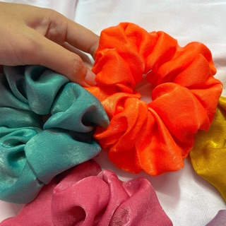 SCRUNCHIES cột tóc voan lụa tơ size đại bảng màu mới