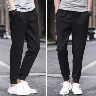Quần jogger cho cả nam và nữ nỉ trơn đen cá tính - qb2 samsam1012_shop