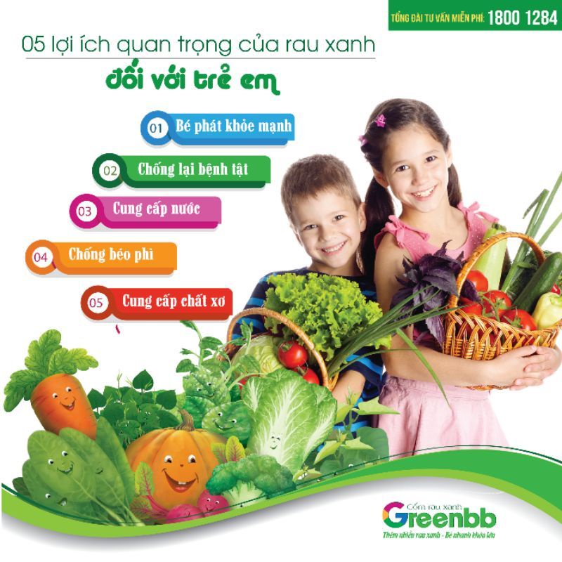 Cốm rau xanh BIO ACIMIN FIBER GREENBB men bổ sung chất xơ cho bé, chống táo bón hộp 20 gói date mới