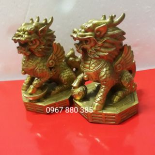 Đôi kỳ lân đế bát quái