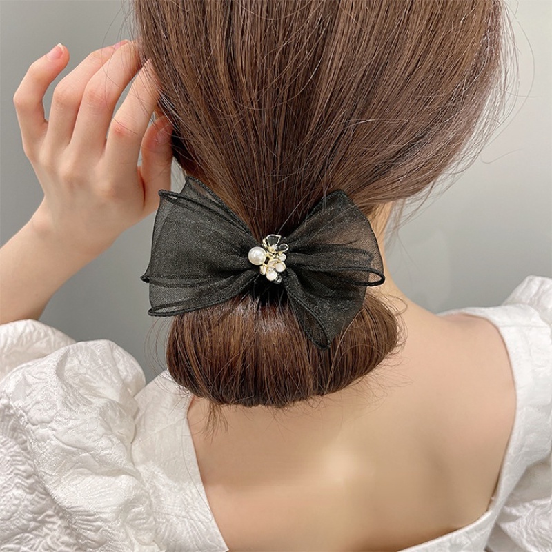 Dây Buộc Tóc Lưới Thắt Nơ Mới Thanh Lịch