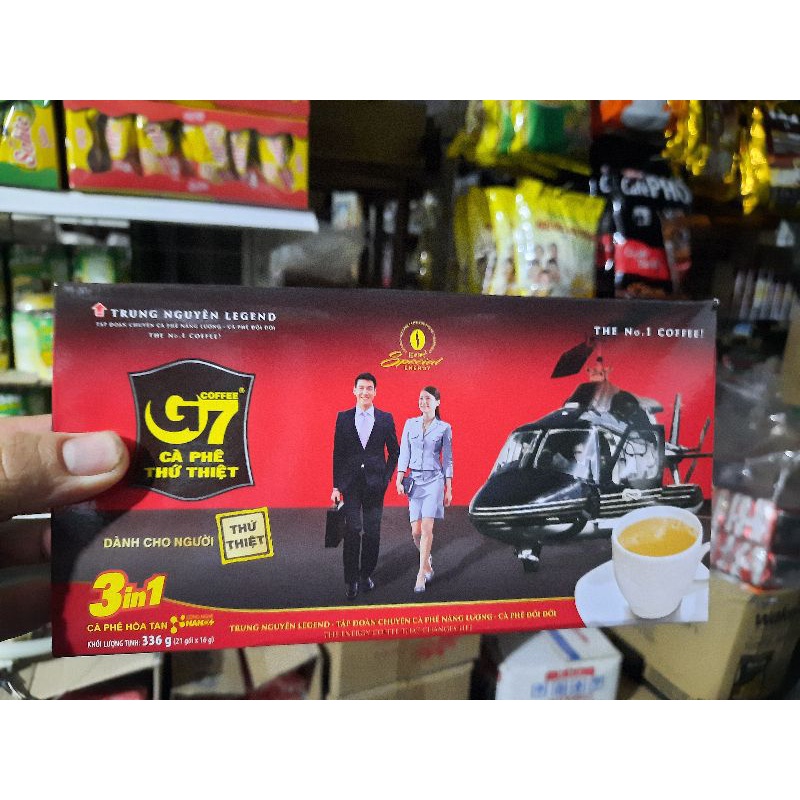 Cà phê hòa tan 3 trong 1 G7 hộp 21 gói