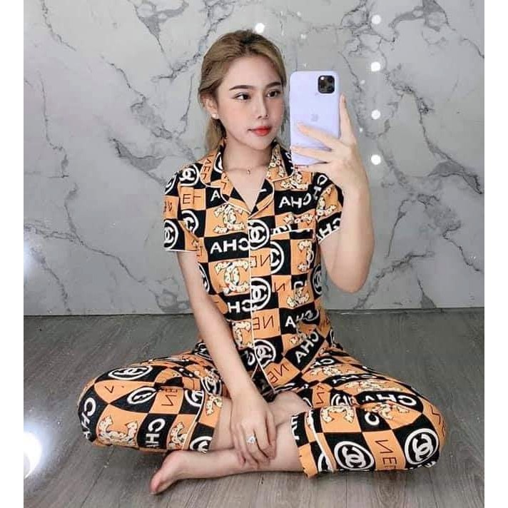 Đồ Bộ Mặc Nhà Tay Ngắn Quần Dài Vải Kate Lụa Mềm Mịn Freesize Dưới 57kg | BigBuy360 - bigbuy360.vn