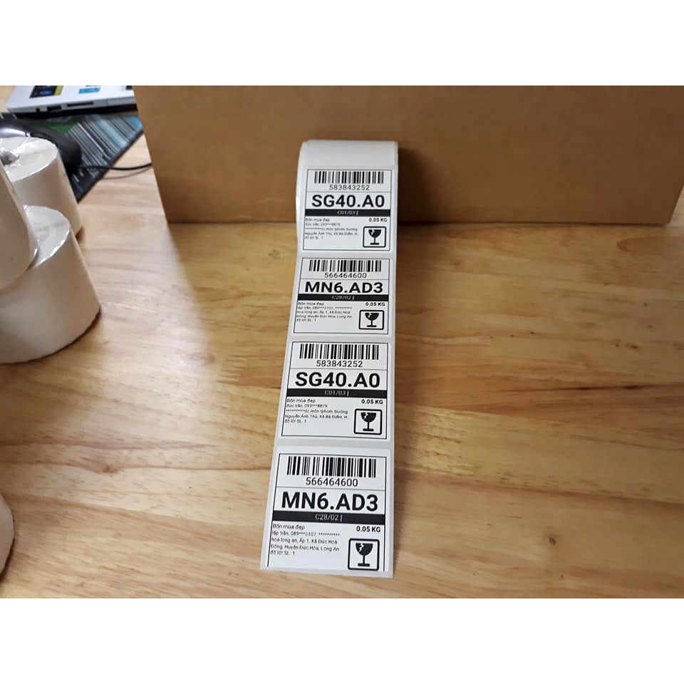 Máy in mã vạch sapo, kiotviet - In đơn hàng GHTK 5x5 cm -  Xprinter 350BM dùng cho điện thoại, máy tính