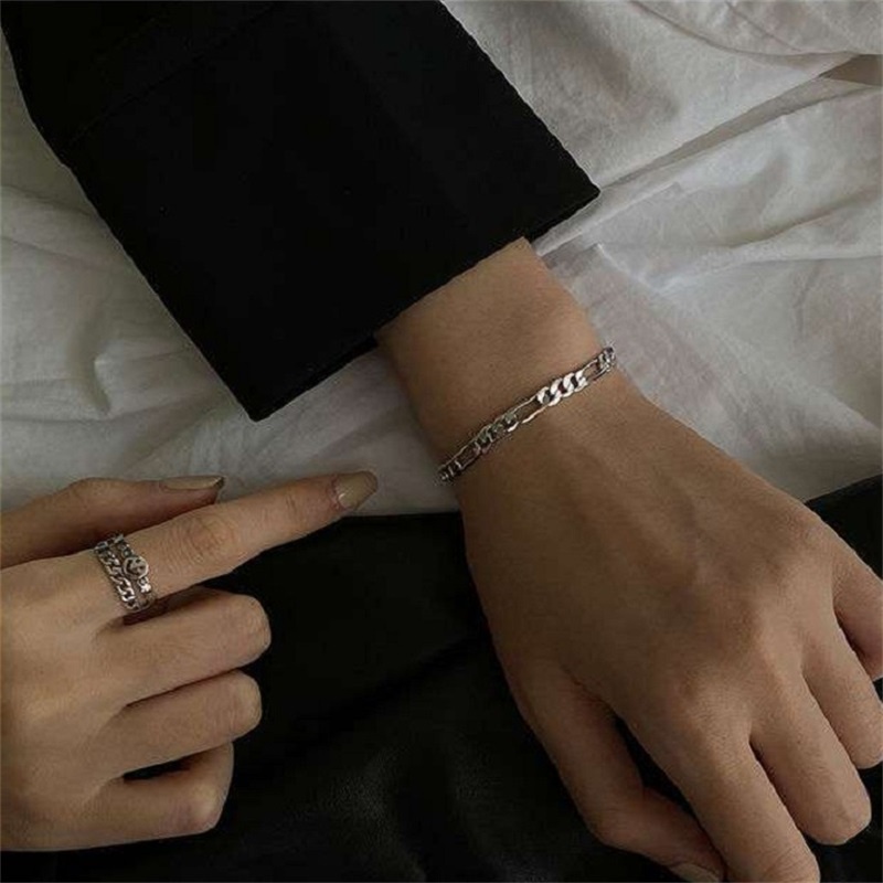 Vòng Đeo Tay Bằng Bạc Có Thể Điều Chỉnh Phong Cách Hàn Quốc Đơn Giản