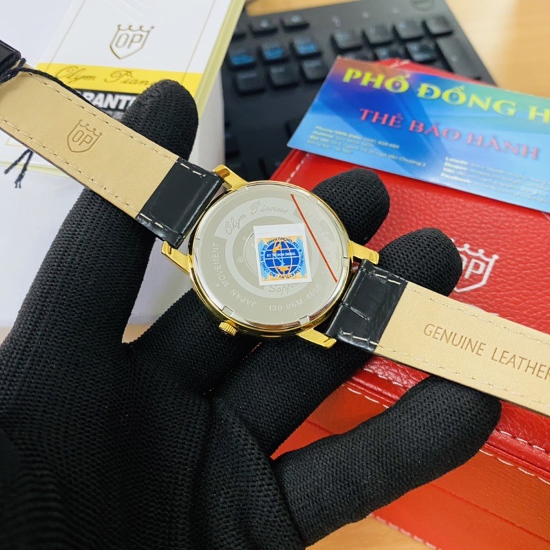 Đồng hồ nam dây da mặt kính sapphire chống xước Olym Pianus OP130-06 OP130-06MK-GL t | BigBuy360 - bigbuy360.vn