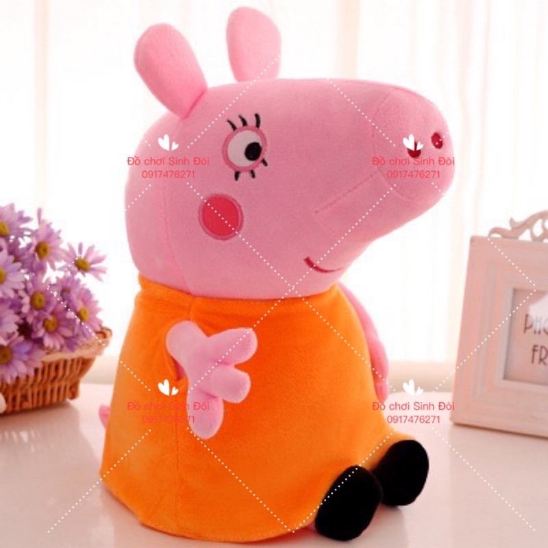 THÚ BÔNG HÌNH HEO 15cm - màu cam