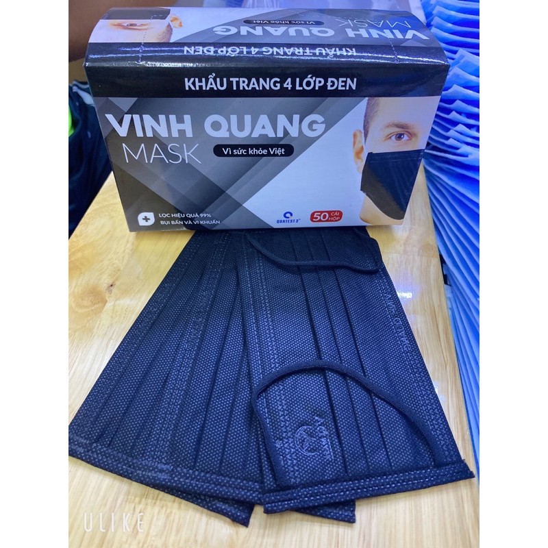 khẩu trang 4l đen VINH QUANG maks