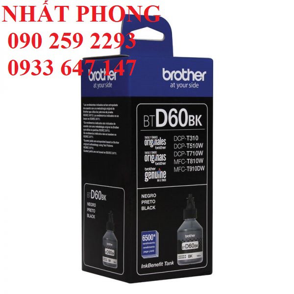 Bộ 4 chai mực màu Brother BTD60BK - BT5000