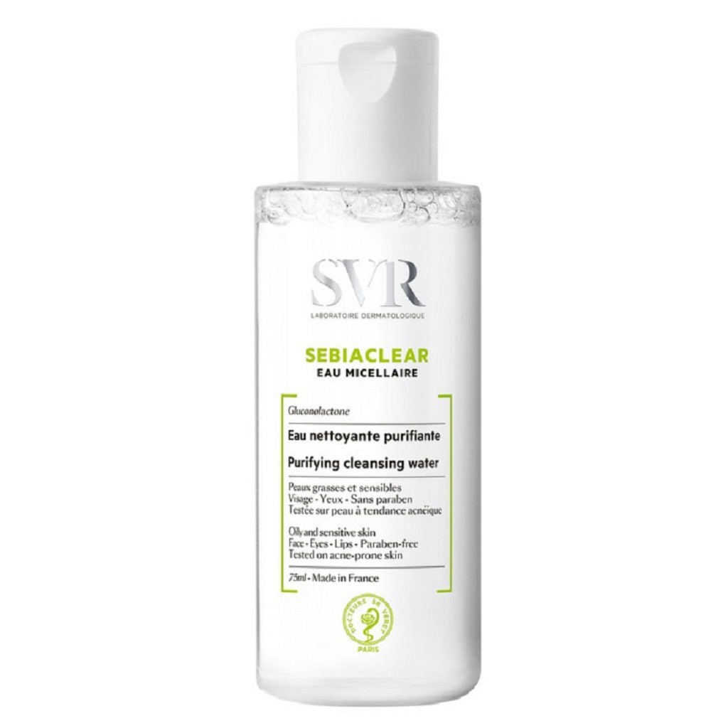 Nước Làm Sạch Da, Tẩy Trang Và Giúp Loại Bỏ Dầu SVR SEBIACLEAR Eau Micellaire 75ml