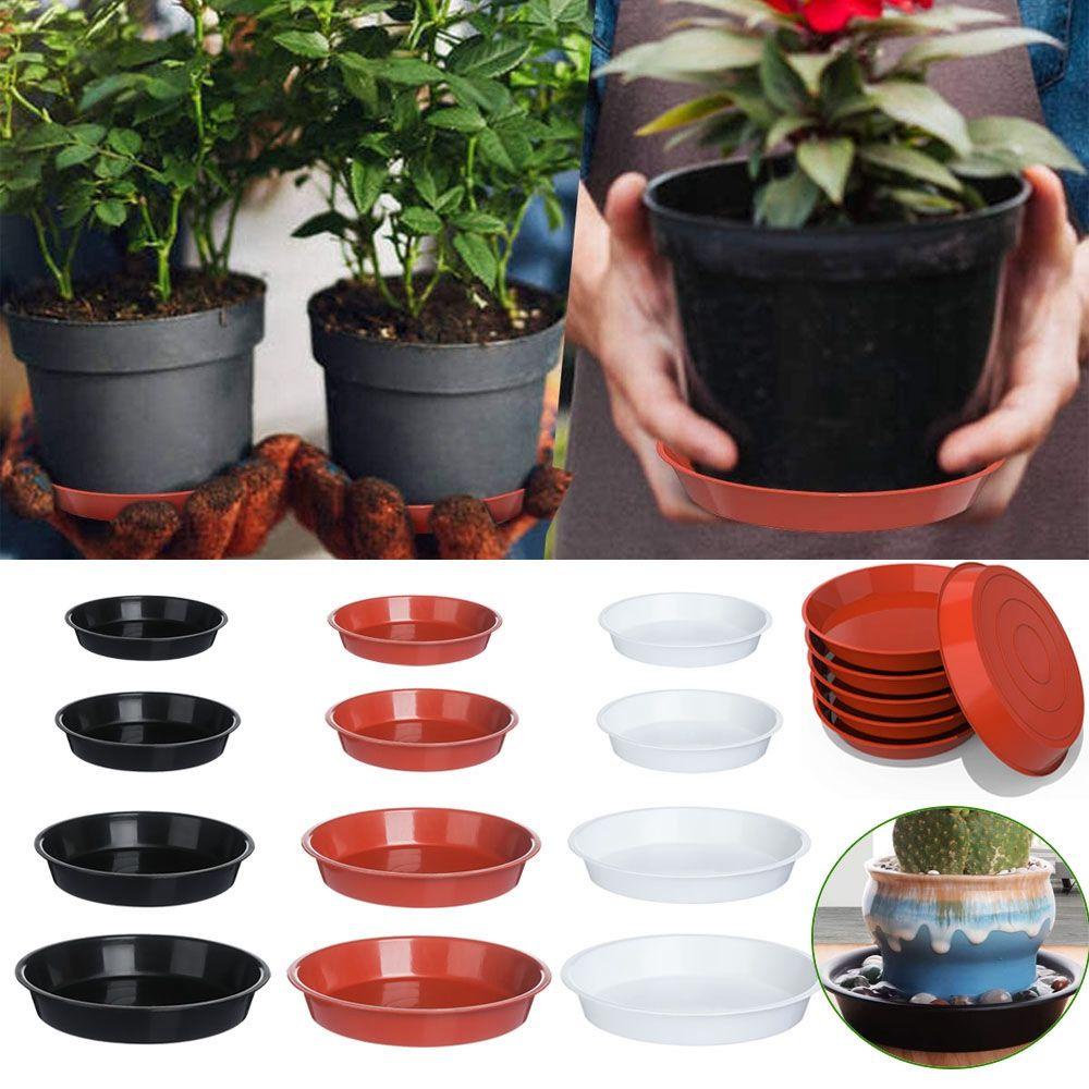 Khay Nhựa Tròn Màu Trơn Đựng Chậu Hoa 4 / 6 / 7 / 8 / 10 inch