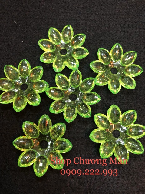 100G Bông Đúc 8 Cánh Pha Lê Nhựa 38mm Giá Sỉ