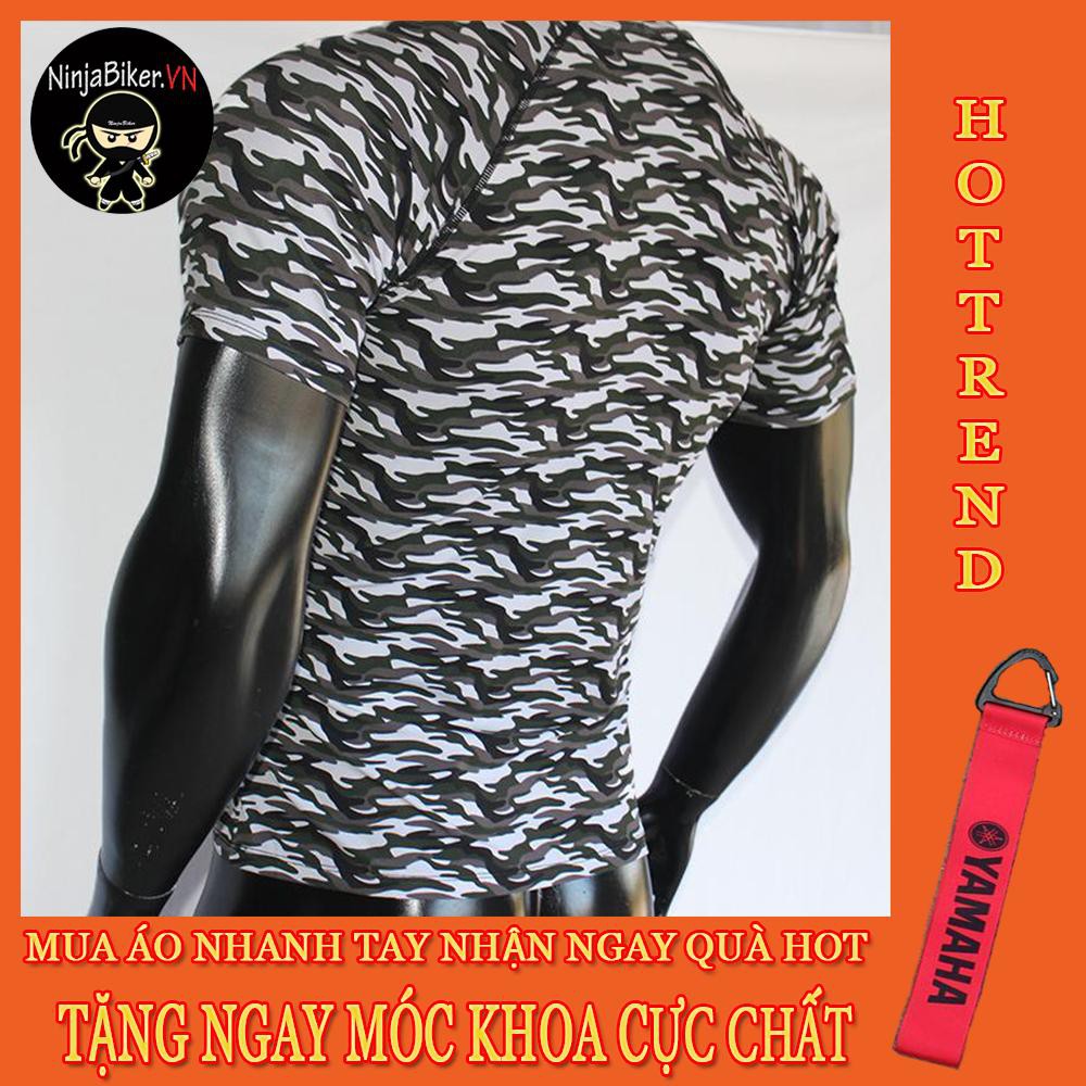 Áo thun lính tặng móc khóa( màu xám đen)
