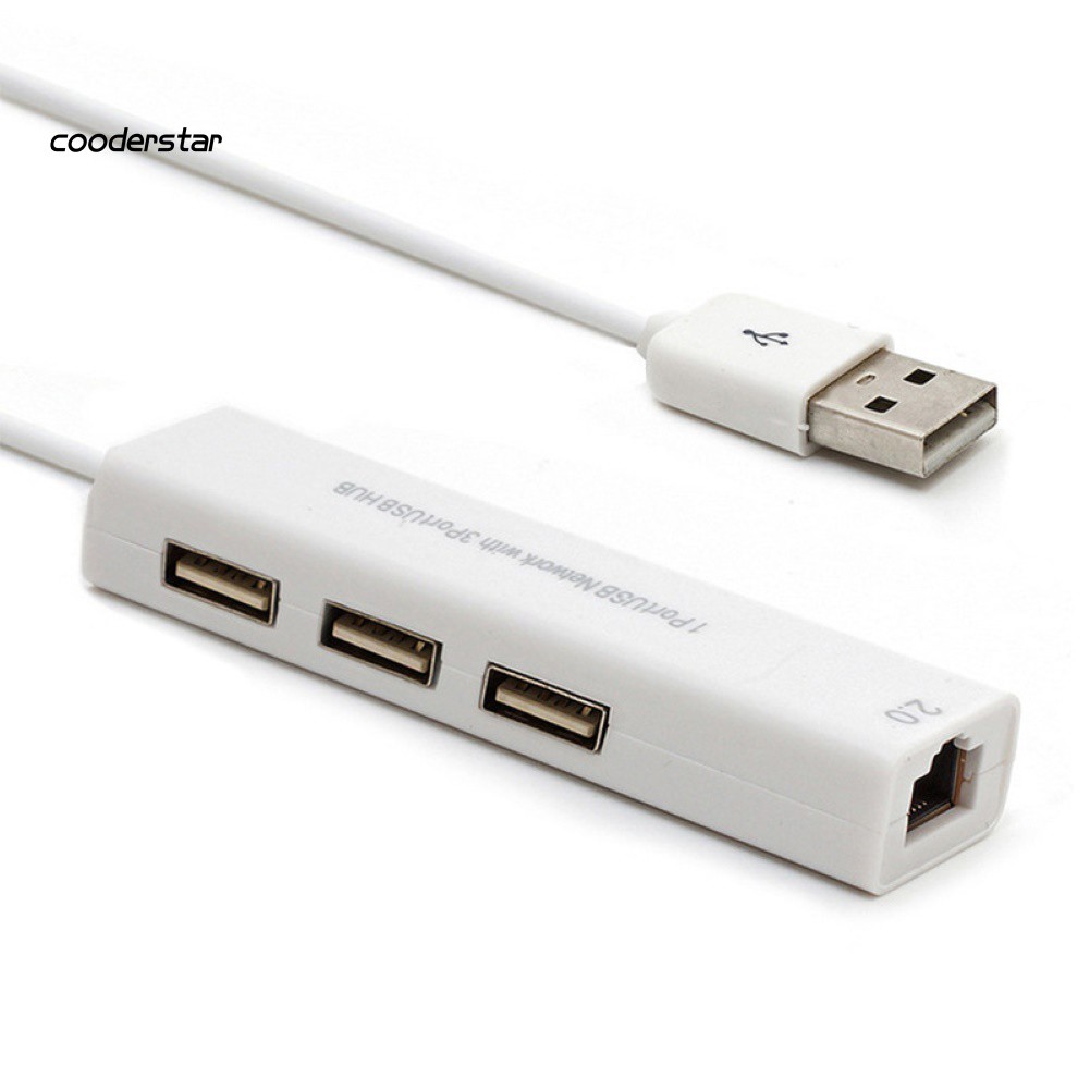 Bộ Chuyển Đổi Hub 3 Cổng Usb 2.0 Rj45 Lan Cho Mac Ios Android