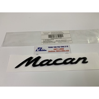 Tem macan porsche - Chữ macan porsche màu đen